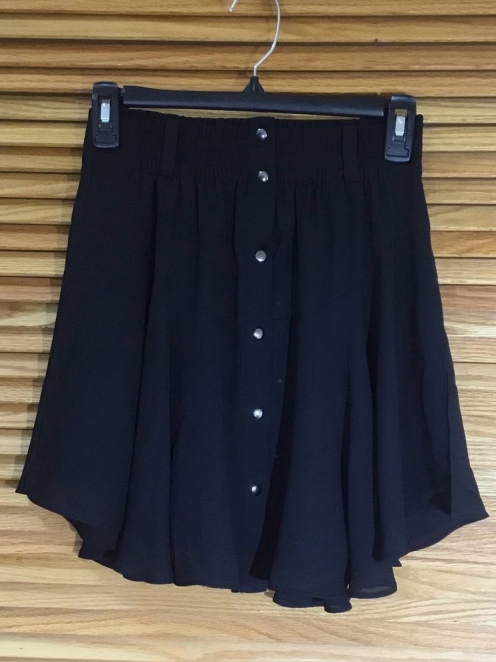 Belle & Sky • Flowy Black Mini Skater Skirt • Size 10